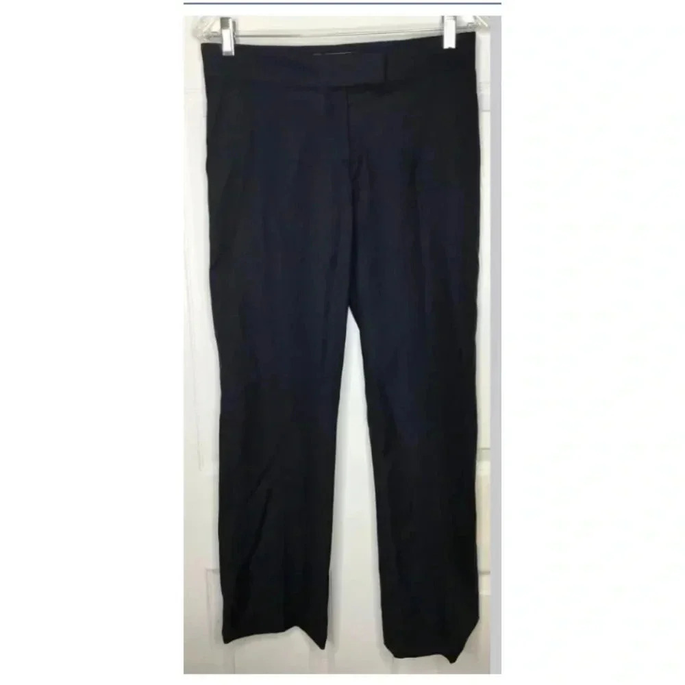 Women STELLA MCCARTNEY Dark Navy Blue Wool Trouser Pants Sz 38 2-4 X 28” Slacks